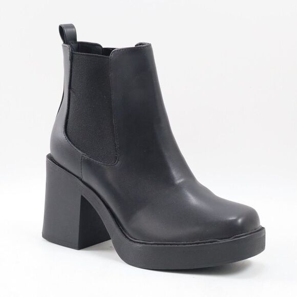 🔥NEW Mia Dru Faux Leather Platform Chelsea Ankle Booties, Black 8US MSRP$80🔥 - Picture 2 of 10